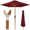 Best Choice Products 10ft Outdoor Woodgrain Pattern Steel Market Patio Umbrella w/ Crank, Tilt
